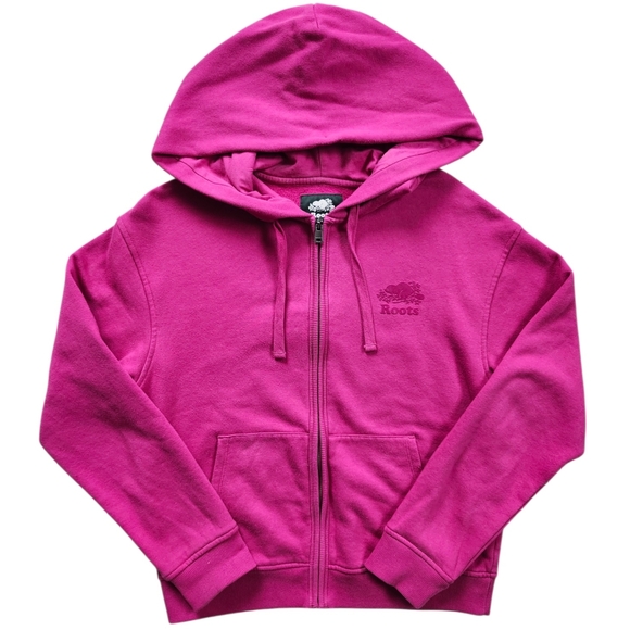 Roots Tops - Roots Relaxed Zip Up Hoodie In Size Small